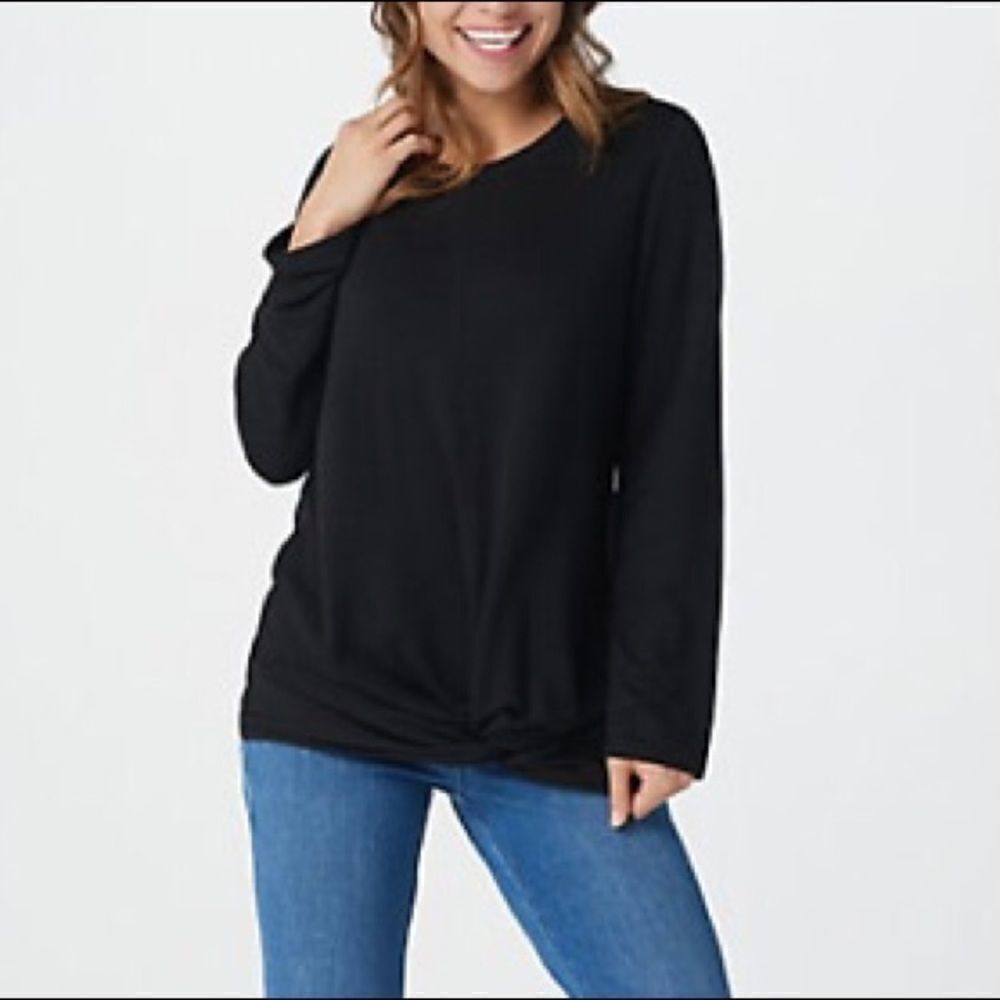 Belle Kim Gravel Lovabelle Lounge Front Twist Hem